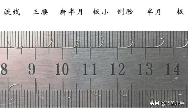 钓鱼最常用的几号鱼钩参数表（野钓:6个钩型8种鱼）(16)
