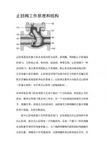 ​止回阀原理（止回阀原理简述）