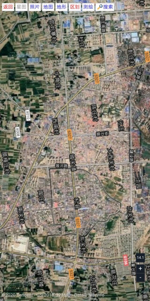 开封市区图一览 从卫星地图上看看古城开封4县(1)