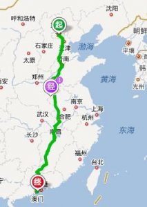 ​105国道起点和终点，105国道起点到终点路线图？