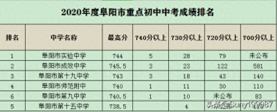 ​阜阳市最好的六所初中，看看你的孩子在哪所？