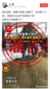 ​网上疯传“新疆葡萄干都是光脚踩的”？官方发声了