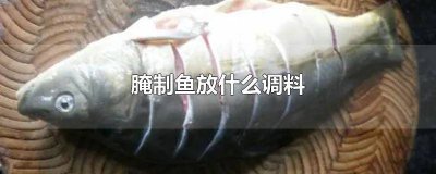 ​做鱼之前腌制鱼放什么调料 煎鱼前腌制鱼放什么调料