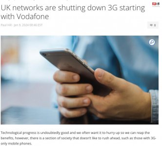 ​英国宣布明年底前关闭全国 3G 业务，多家运营商陆续开始关停基站