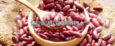 ​红豆煮汤要泡多久 熬红豆得提前泡几个小时