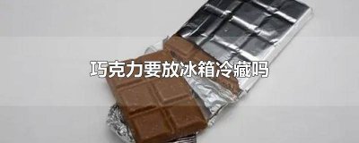 ​巧克力能放冰箱冷藏吗? 巧克力可以放冰箱冷冻保存吗