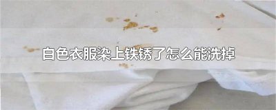 ​白衣服染铁锈怎么除掉 白衣服染上铁锈去除小窍门