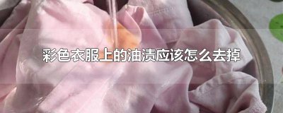 ​彩色衣服上的油渍怎么去除小窍门 怎么去彩色衣服上的油渍