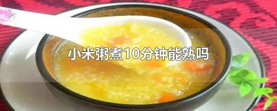 ​小米粥煮10分钟能熟吗 小米粥煮10分钟能熟吗为什么