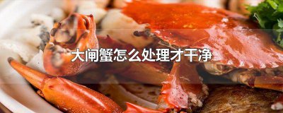 ​小闸蟹怎么处理干净 大闸蟹怎么处理干净?