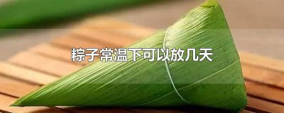 ​常温粽子能放多久 熟的粽子常温下可以放多久