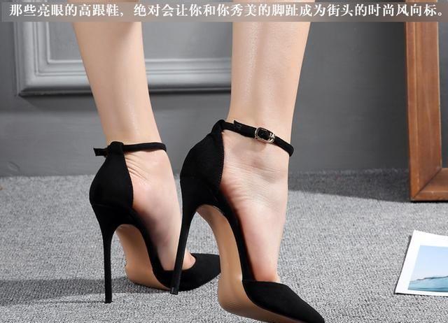 尖头细高跟鞋，穿在女人双脚上会显得优雅大气！