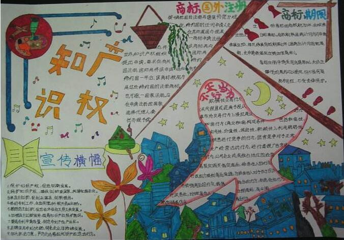 小学生知识产权手抄报！