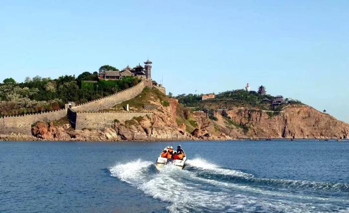 网红海岛西虹市首富拍摄地 文成城堡 三仙山 烟台山 蓬莱阁
