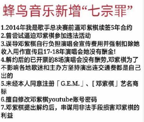 索赔！！！邓紫棋起诉蜂鸟音乐，原告擅注册自己名字