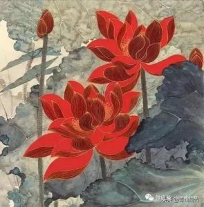 ​大师：张大千精品荷花图40幅，欣赏