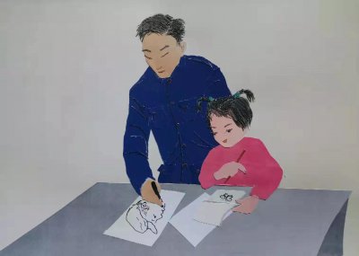 ​父亲的简笔画