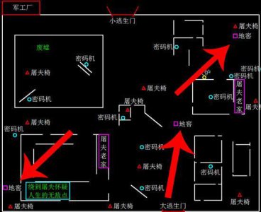 ​第五人格地窖位置平面图 记住了逃生几率增加一倍